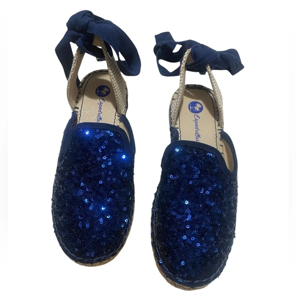 VERA PELLE Espadrillas Flat sequin Sandals